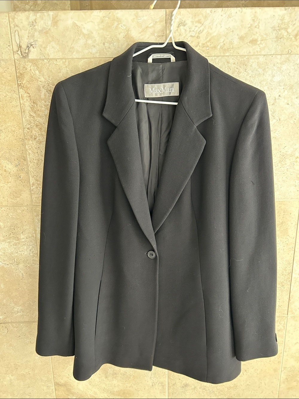 MaxMara Black Single-Button Tailored Women’s Suit Jacket and Trousers